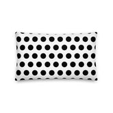 Black Polka Dots on White Premium Decorative Accent Throw Pillow Cushion, Pillow, $ 61.50, A Moment Of Now™